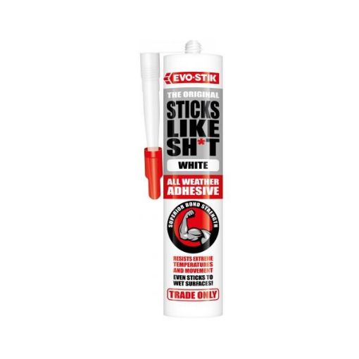Picture of Evo-Stik Sticks Like Sh*t White Fast Set Adhesive 290ml