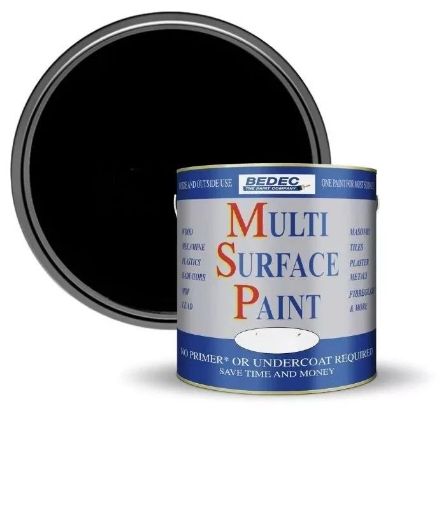 Picture of Bedec Black Multi-Surface Paint 250ml Gloss Finish