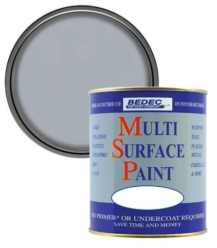 Picture of Bedec Light Grey Multi-Surface Paint 750ml Satin Finish