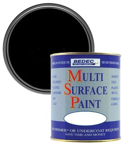 Picture of Bedec Black Multi-Surface Paint 2.5L Satin Finish