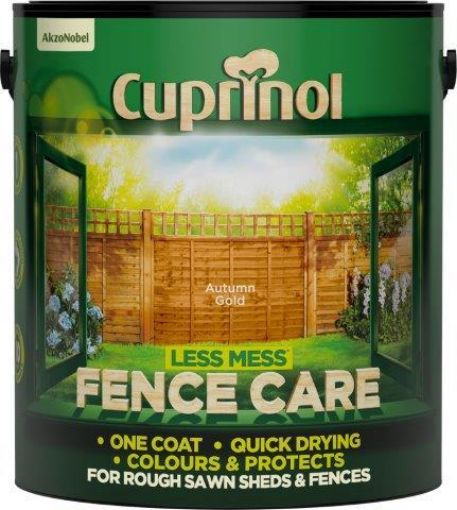 Picture of Cuprinol Less Mess Fence Care Autumn Gold Shed & Fence Paint 6L