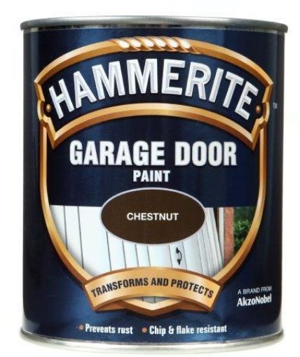 Picture of Hammerite Chestnut Garage Door Paint 750ml Direct To Rust
