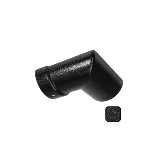 Picture of Alumasc Cast Aluminium Black Half Round Guttering 125mm 90 Degree External Angle