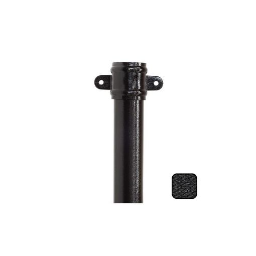 Picture of Alumasc Cast Aluminium Black Eared Round Guttering 2mx63mm Downpipe