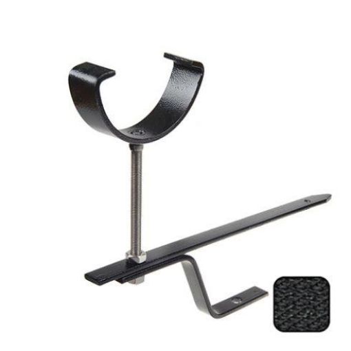 Picture of Alumasc Cast Aluminium Black Half Round Guttering 125mm Rise & Fall Rafter Bracket
