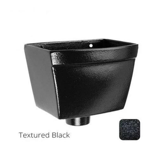 Picture of Alumasc Cast Aluminium Black Round Guttering 76mm Downpipe Hopper