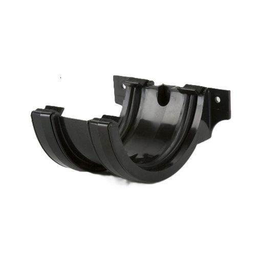 Picture of Brett Martin Roundstyle Black Gutter Joint Bracket 112mm BR044B