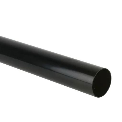 Picture of Brett Martin Plain End Black Round Downpipe 68mm x 4m BR203B