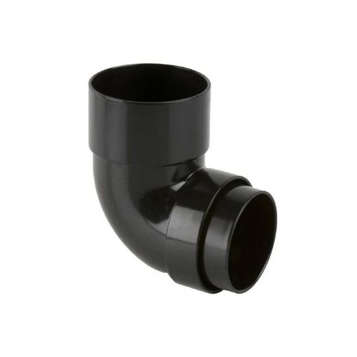 Picture of Brett Martin Black Round Downpipe 92.5° Bend 68mm BR208B