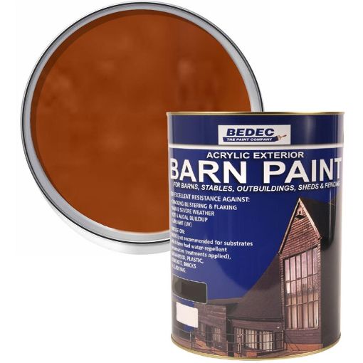 Picture of Bedec Waterbased Acrylic Walnut Barn Paint 2.5L