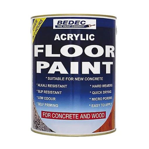 Picture of Bedec Acrylic Base Clear Concrete Garage Floor Paint 1L