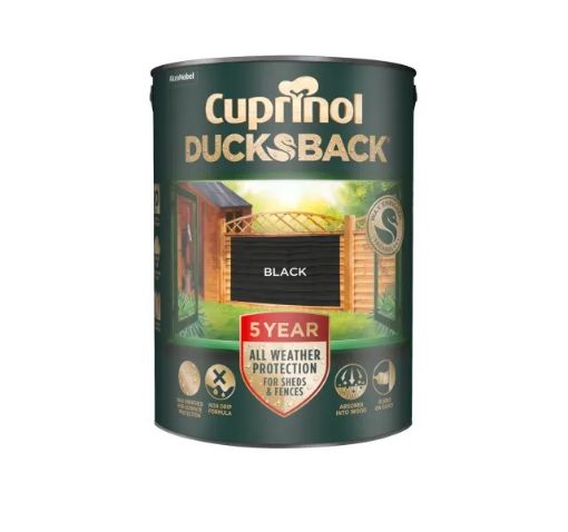 Picture of Cuprinol 5 Year Ducksback Black Shed & Fence Paint 5L