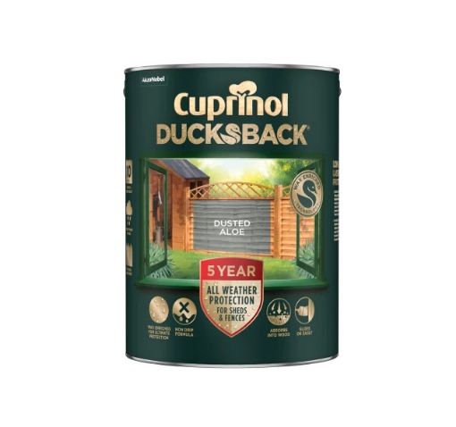 Picture of Cuprinol 5 Year Ducksback Dusted Aloe Shed & Fence Paint 5L