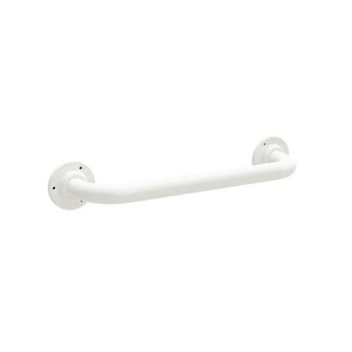 Picture of Bathex Mild Steel White Grab Rail 25x300mm Flat End