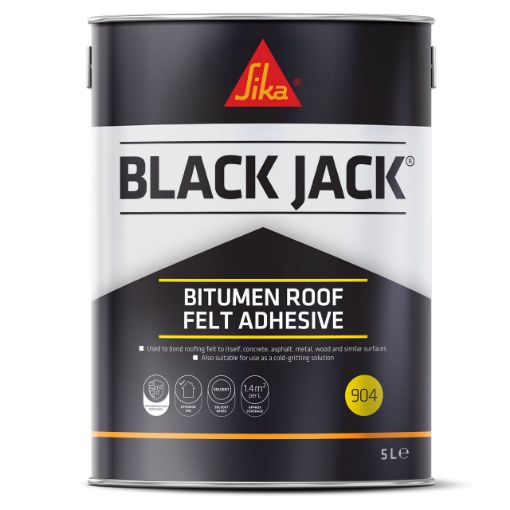 Picture of Sika Black Jack 904 Bitumen Roof Felt Adhesive 1L
