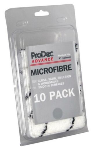 Picture of ProDec 4" Microfibre Medium Pile Mini Roller Sleeves Pack of 10