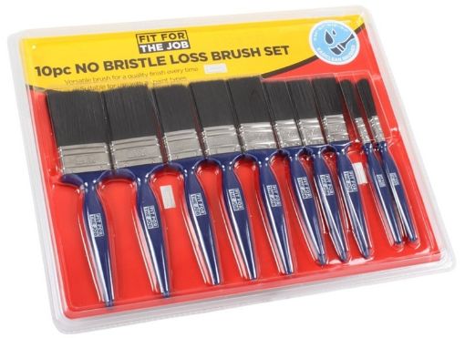 Picture of Fit For The Job No Bristle Loss Paint Brush Set 10 Piece