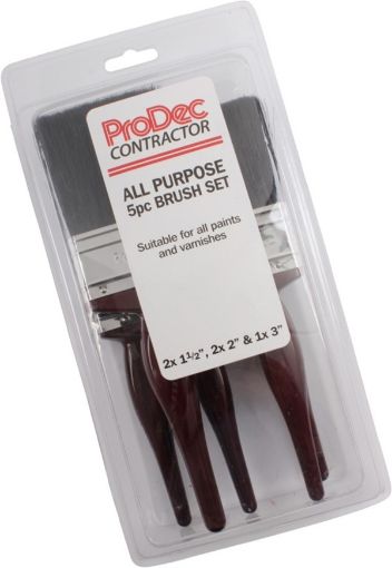 Picture of ProDec Contractor All Purpose Paint Brush Set 5 Piece