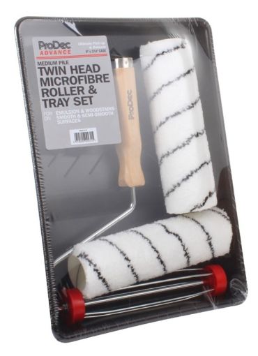 Picture of ProDec Advance 9" Twin Microfibre Roller Kit Wooden Handle